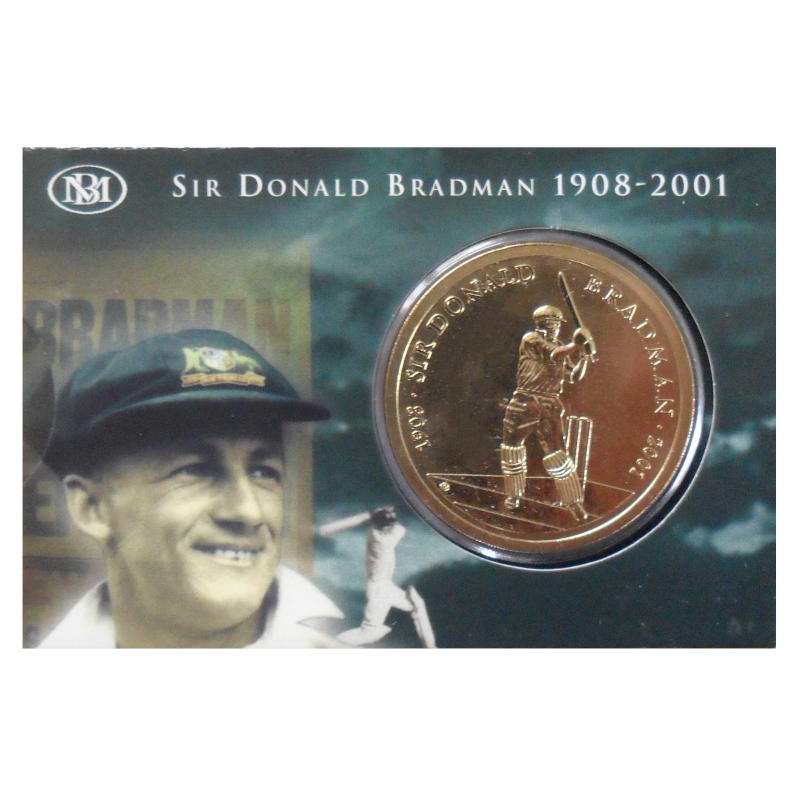 2001 $5 Uncirculated Coin: "Sir Donald Bradman."