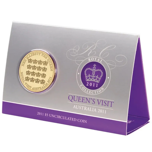 2011 $5 Uncirculated Coin: "Queens's Visit."