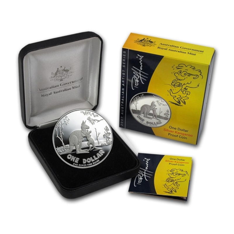 2007 $1 Silver Proof Coin: Artist Series - "Rolf Harris."