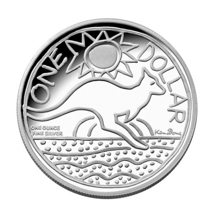 2009 $1 Silver Proof Kangaroo Coin: Artist Series - "Ken Done."