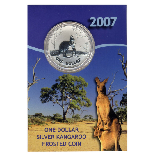 2007 $1 Silver Frosted Uncirculated Kangaroo Coin: Artist Series - "Rolf Harris."