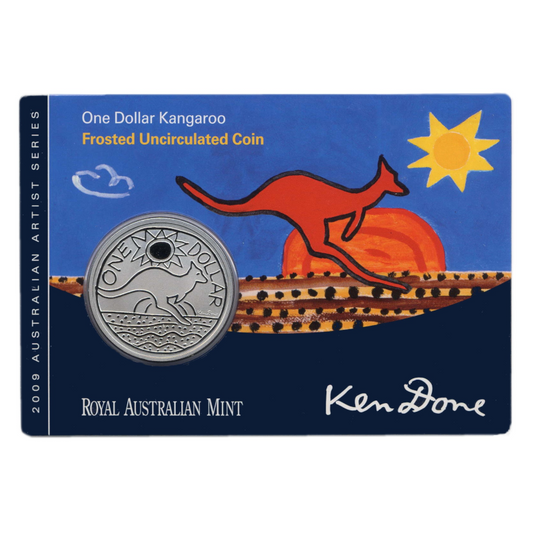 2009 Frosted Uncirculated Kangaroo Coin: Artist Series - "Ken Done."