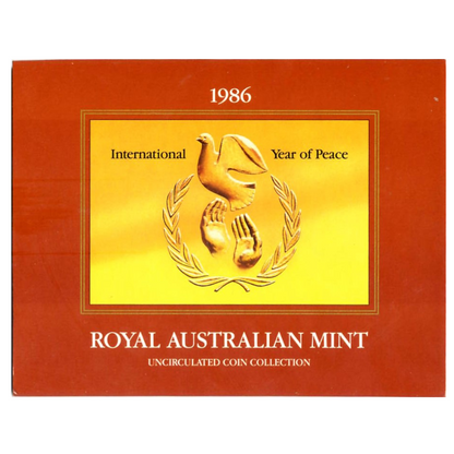 1986 Australian Mint Set: "International Year of Peace."