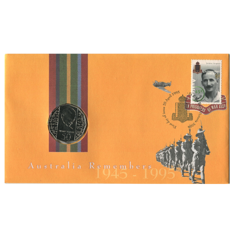 1995 50c PNC: Australia Remembers - "Sir Edward 'Weary' Dunlop."