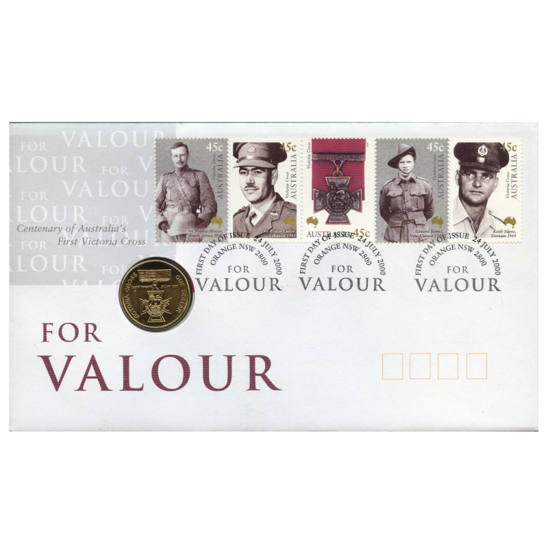 2000 $1 PNC: For Valour - "Centenary of Australia's First Victoria Cross."