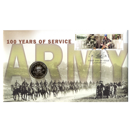 2001 $1 PNC: "Centenary of the Australian Army."