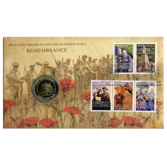 2008 $1 PNC: "Remembrance - 90th Anniversary of the End of World War I."