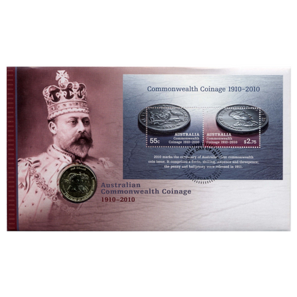 2010 $1 PNC: "Australian Commonwealth Coinage 1910-2010."