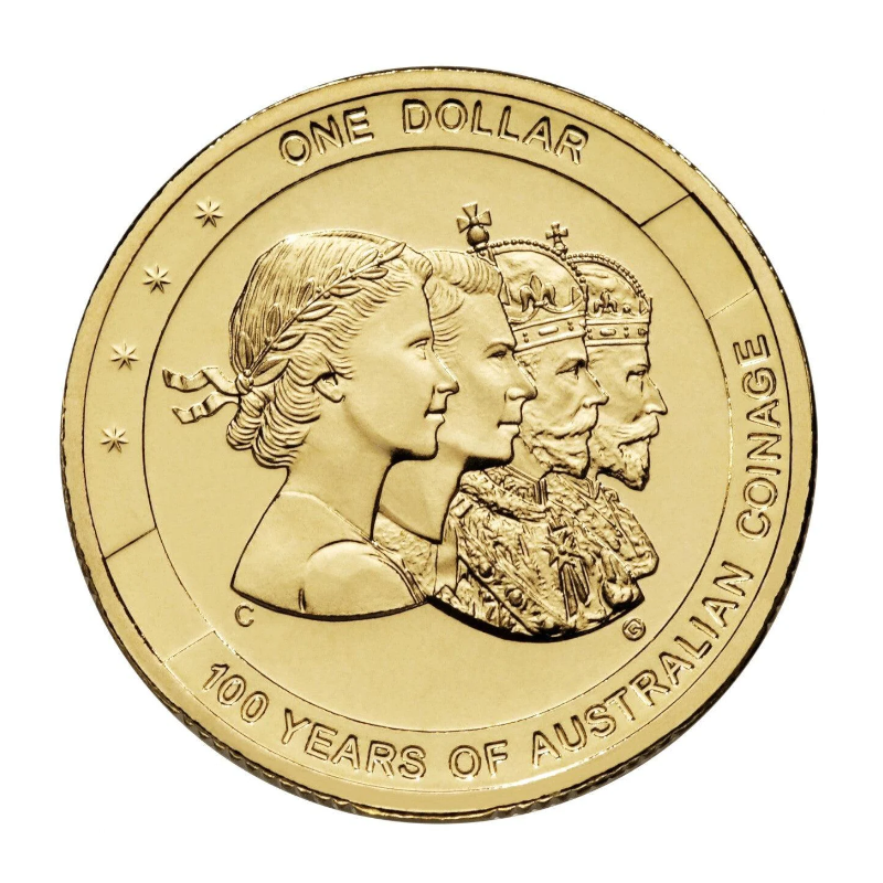 2010 $1 PNC: "Australian Commonwealth Coinage 1910-2010."