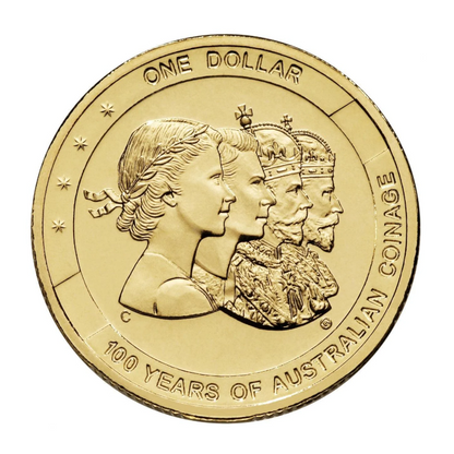 2010 $1 PNC: "Australian Commonwealth Coinage 1910-2010."