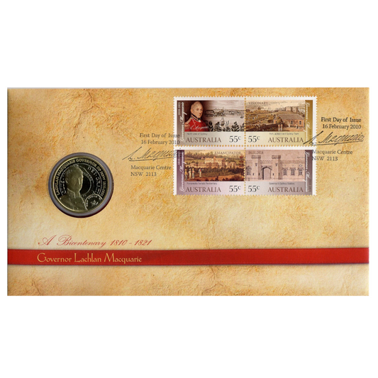 2010 $1 PNC: "Governor Lachlan Macquarie Bicentenary."