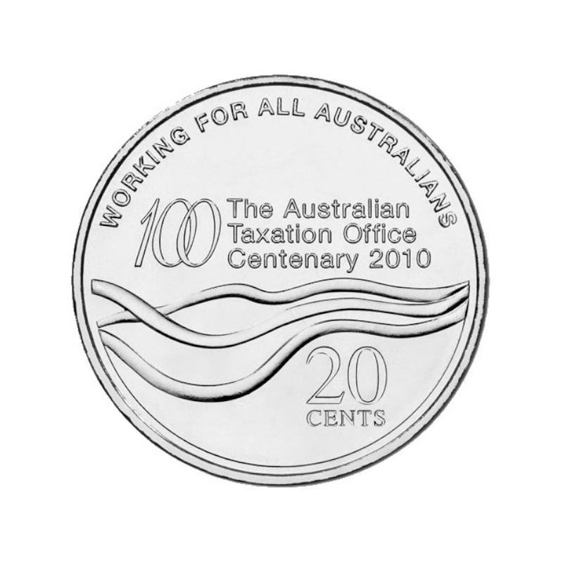 2010 20c PNC: "Centenary of the Australian Taxation Office."