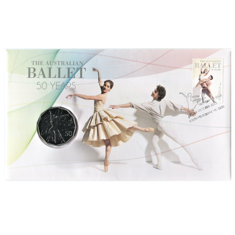 2012 50c PNC: "The Australian Ballet 50 Years."