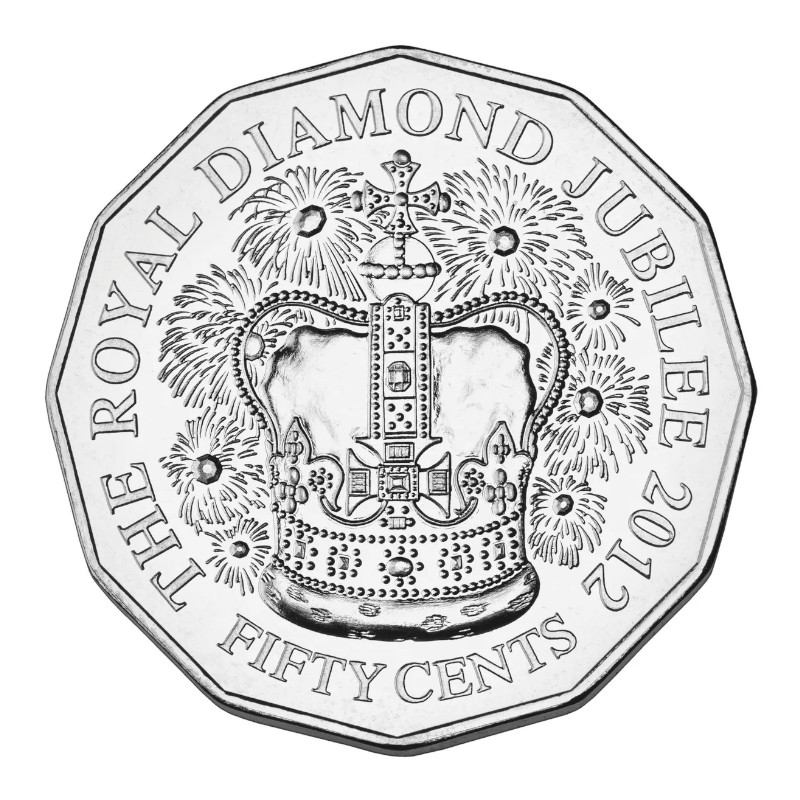 2012 50c PNC: "Diamond Jubilee."