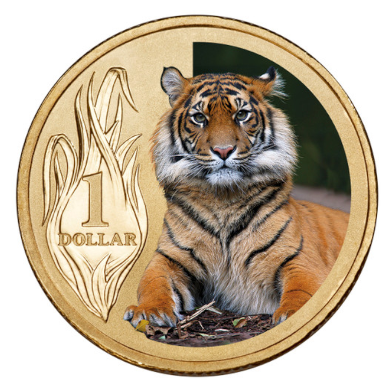 2012 $1 PNC: "Australian Zoos - Sumatran Tiger."