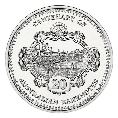 2013 20c & $1 Two Coin PNC: "Centenary of the First Commonwealth Banknote."