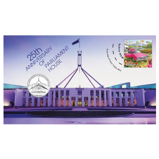 2013 20c PNC: "25th Anniversary of Parliament House."