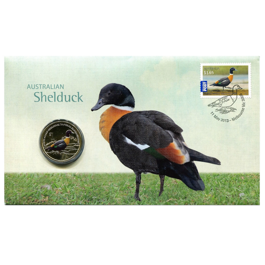 2013 $1 Tuvalu PNC: "Australian Shelduck."