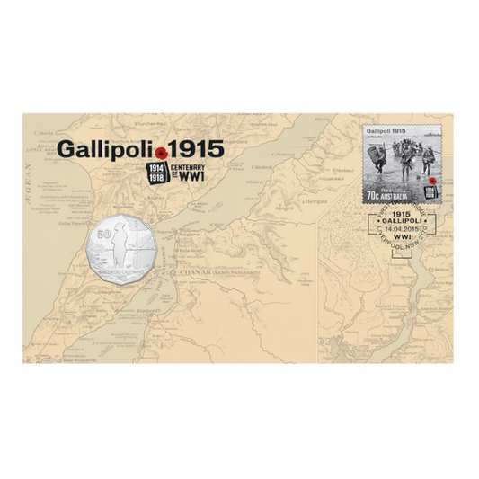 2014 50c PNC: "Centenary of World War One - Gallipoli 2015."