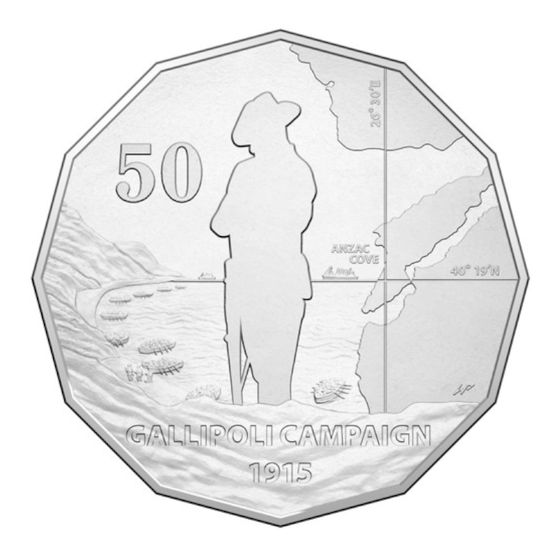 2014 50c PNC: "Centenary of World War One - Gallipoli 2015."