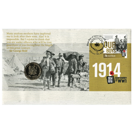 2014 $1 PNC: "Centenary of WWI - Our Boys."