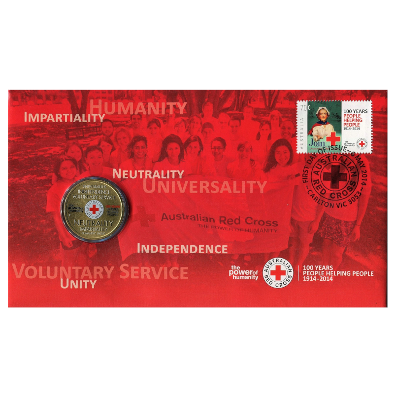 2014 $1 PNC: "Australian Red Cross."