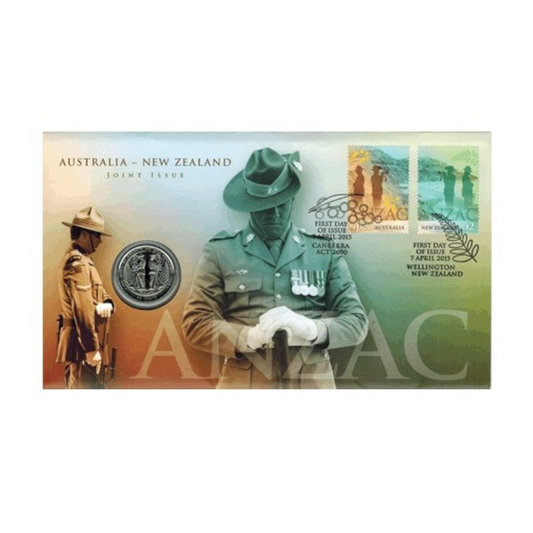 2015 50c PNC: "The Sprit of Anzacs." - Australia - New Zealand Joint Issue.