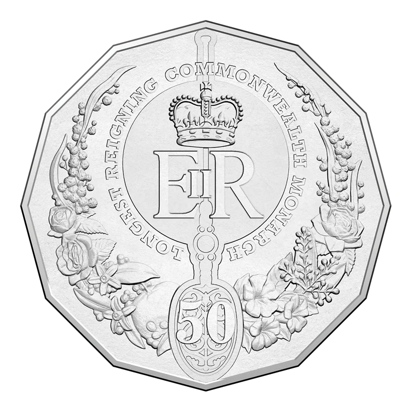 2015 50c PNC: "Long May She Reign."