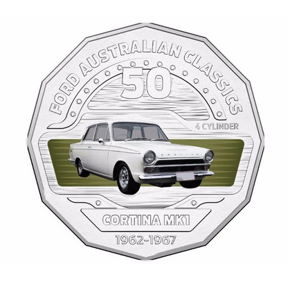 2017 50c PNC: "1965 Ford Cortina MKI GT500."