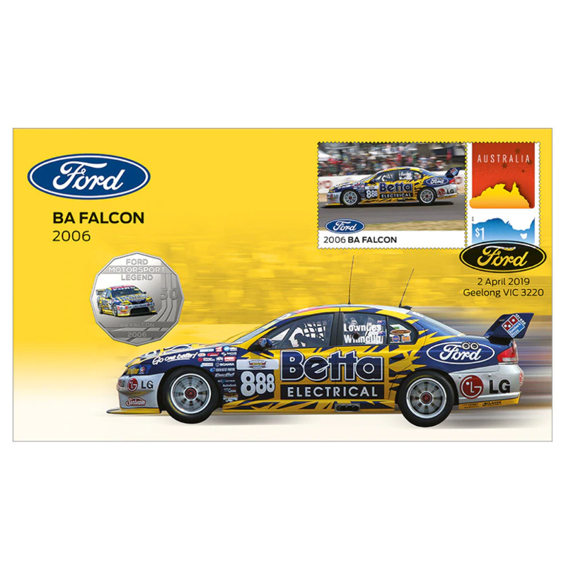 2018 50c PNC: "2006 Ford BA Falcon."