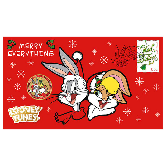 2018 $1 Tuvalu PNC: Looney Tunes - "Merry Everything."