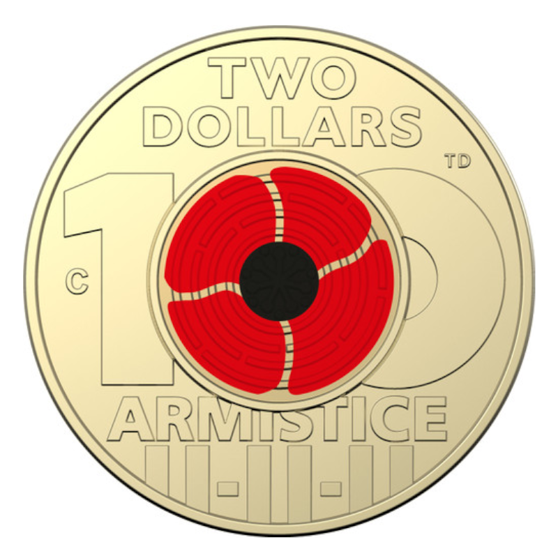 2018 $2 PNC: "Remembrance - Armistice." - 'C' Mintmark.