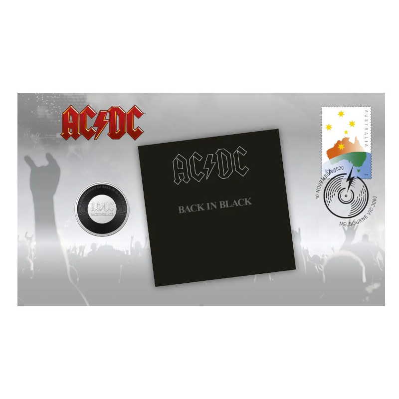 2020 20c PNC: "AC/DC - 40th Anniversary of the Back In Black Album."