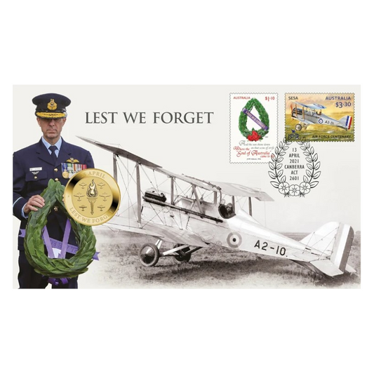 2021 $1 PNC: "Anzac Day - Lest We Forget."