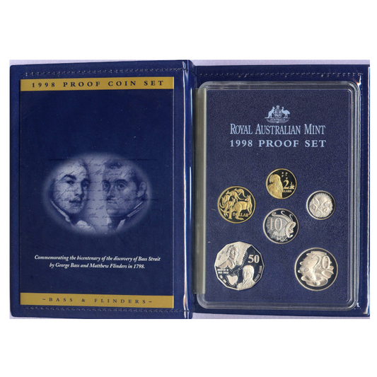 1998 Proof Set: "Bass & Flinders."