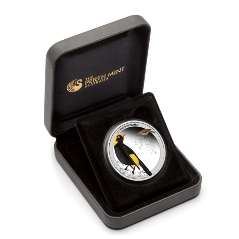 2013 50c 1/2oz. Silver Proof Coin: "Birds of Australia - Regent Bowerbird."