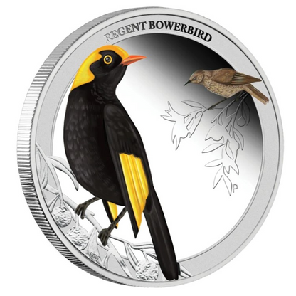 2013 50c 1/2oz. Silver Proof Coin: "Birds of Australia - Regent Bowerbird."