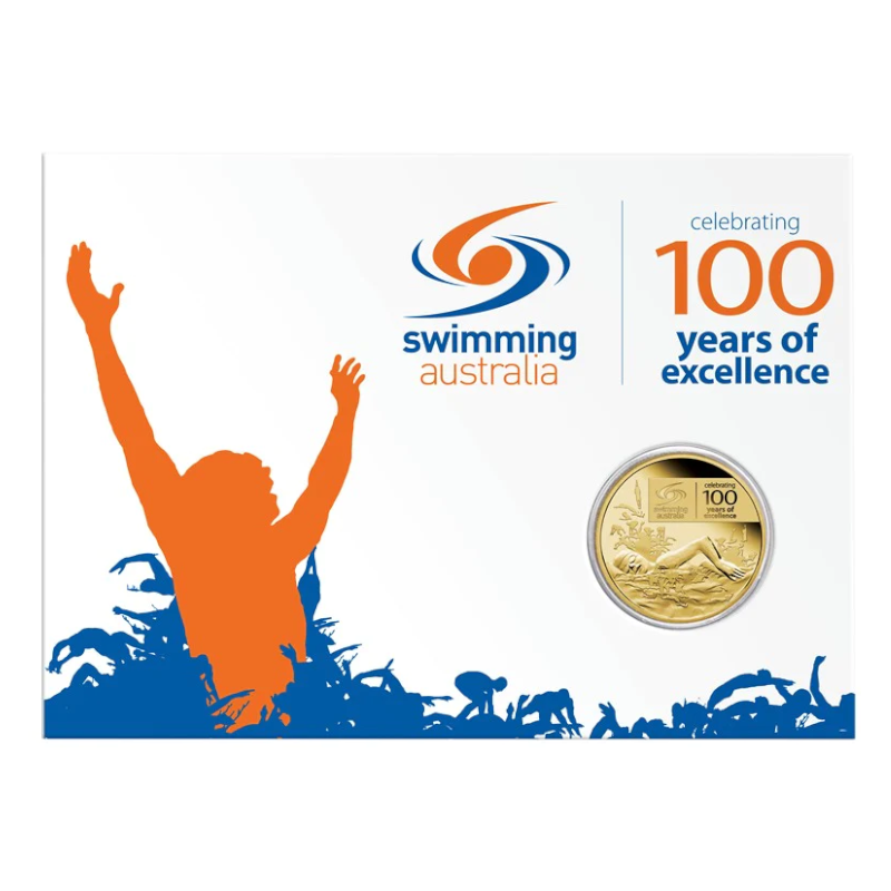 2009 $1 Uncirculated Coin: "Swimming Australia - Celebrating 100 Years of Excellence."