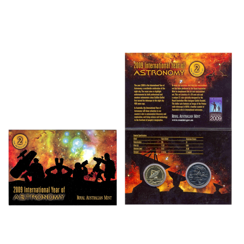 2009 2 Coin Mint Set: "International Year of Astronomy."