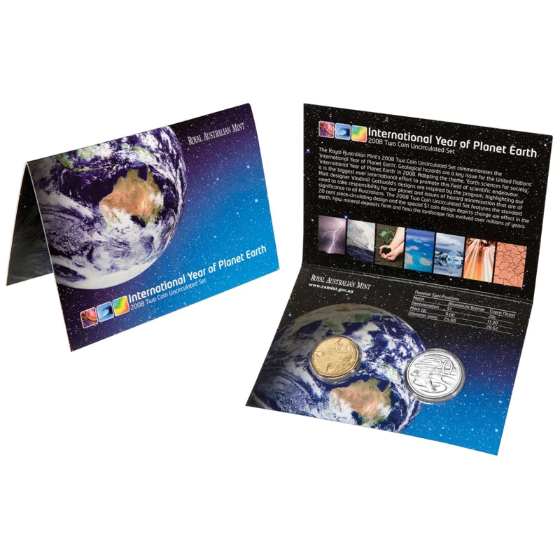 2008 2 Coin Mint Set: "International Year of Planet Earth."