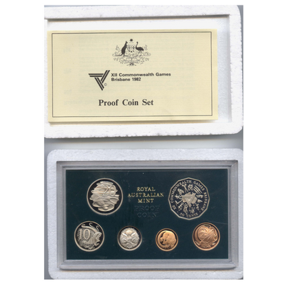 1982 Australian Proof Set: "XII Commomwealth Games."