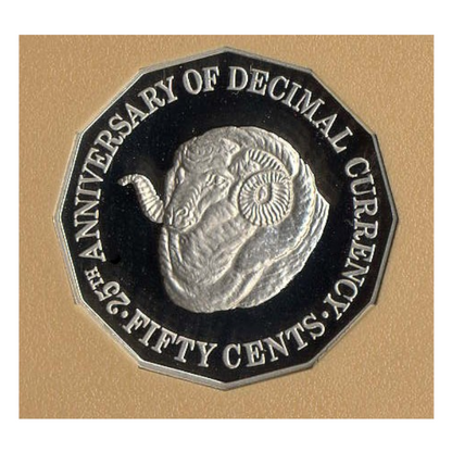 1991 Australian Proof Set: "25 Years of Decimal Currency."